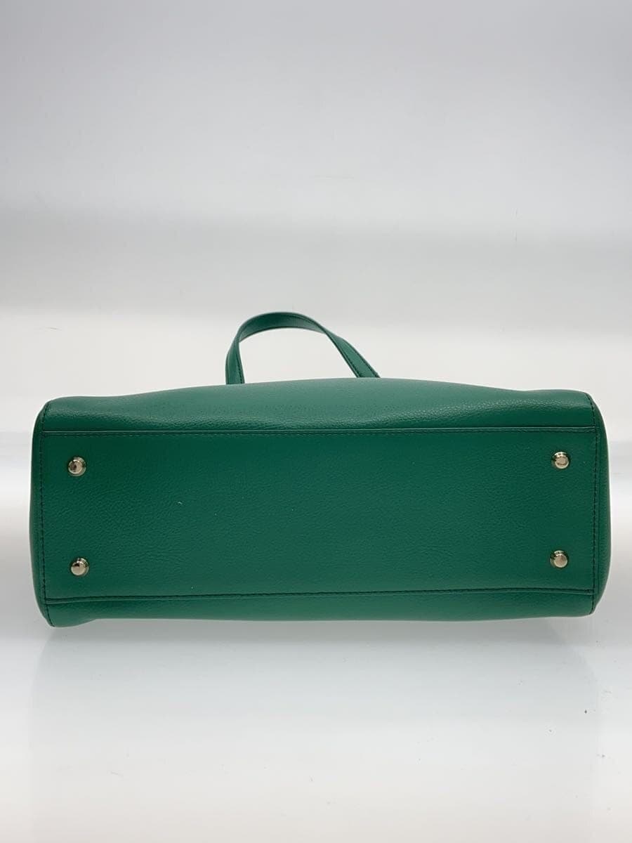 agnes b. Handle Deteriorated Handbag Cowhide GRN IS11-01 4