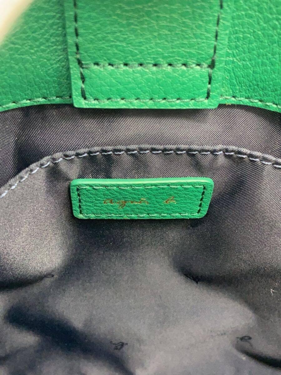 agnes b. Handle Deteriorated Handbag Cowhide GRN IS11-01 5