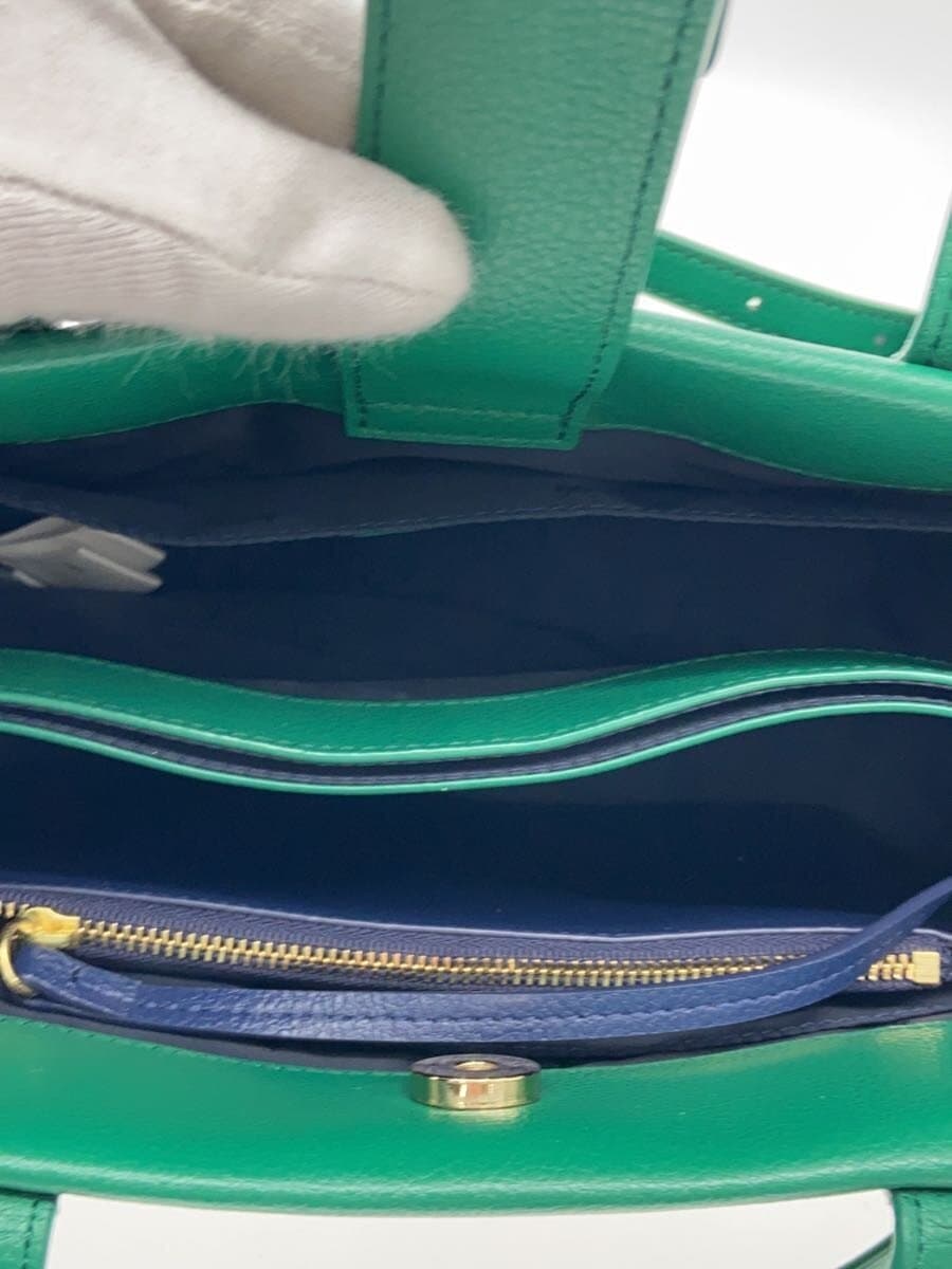 agnes b. Handle Deteriorated Handbag Cowhide GRN IS11-01 6