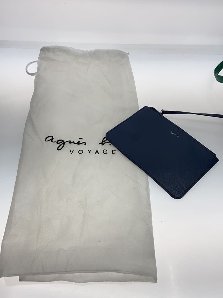 agnes b. Handle Deteriorated Handbag Cowhide GRN IS11-01 7