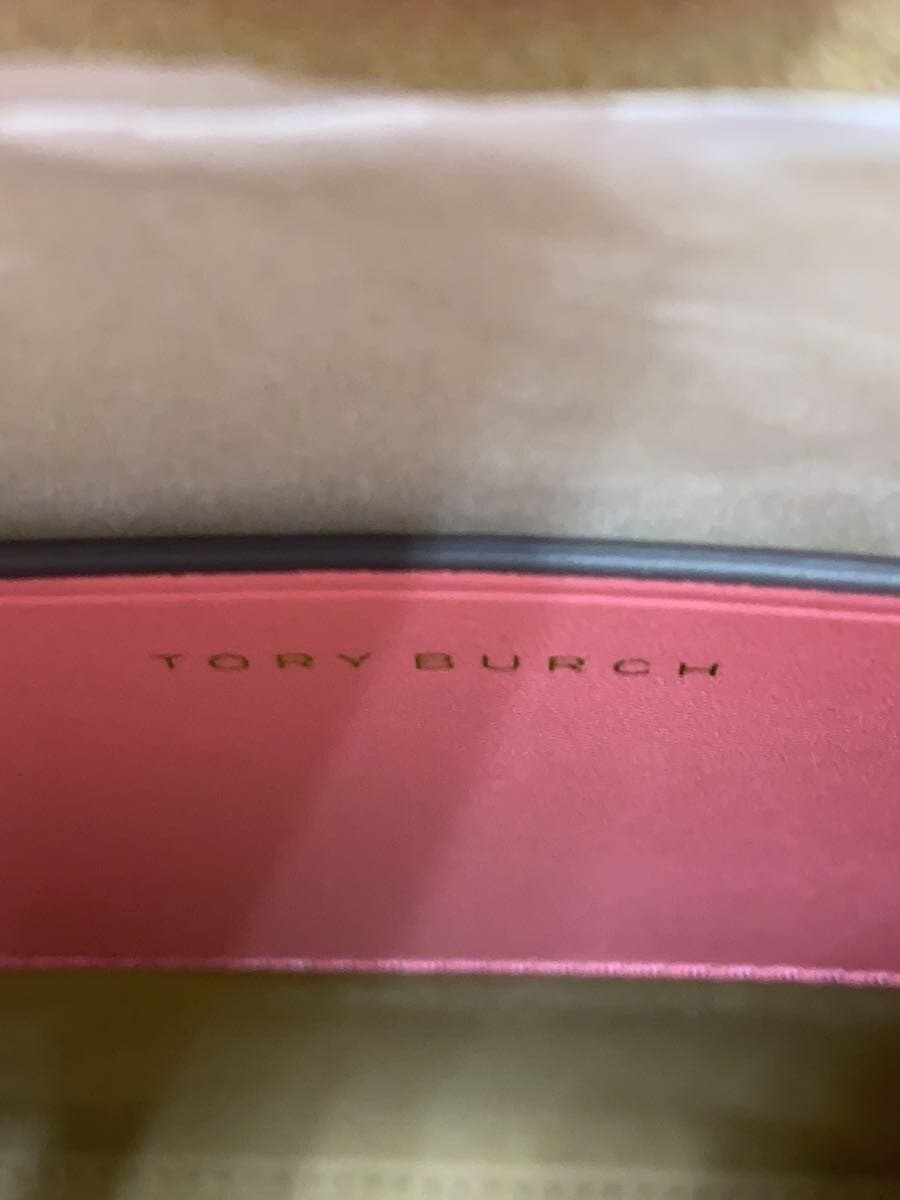 TORY BURCHT Monogram Embossed Tote Shoulder Bag Leather PNK 5