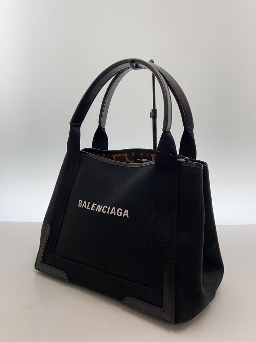 BALENCIAGA Cabas S Handbag Canvas BLK 339933 1092 2
