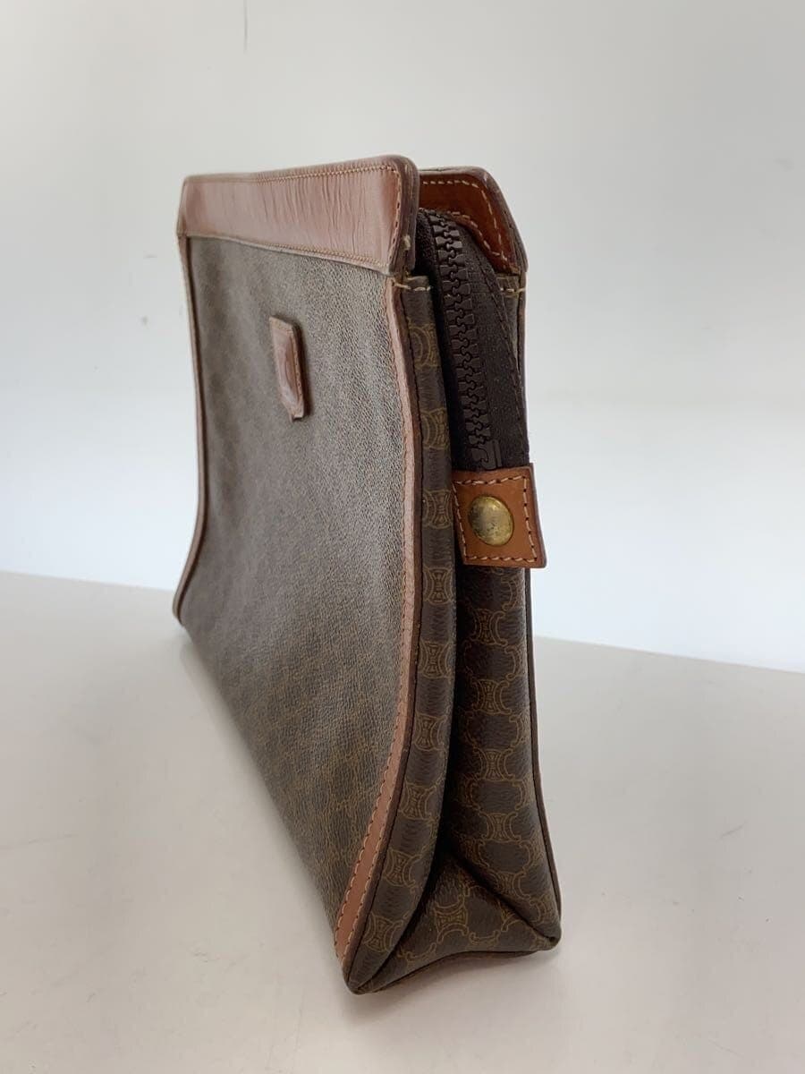 CELINE Wear ZIP Peeling Second Bag Leather BRW All Over Pattern M09 2