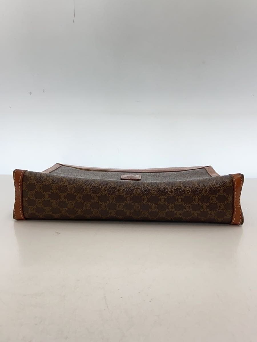 CELINE Wear ZIP Peeling Second Bag Leather BRW All Over Pattern M09 4