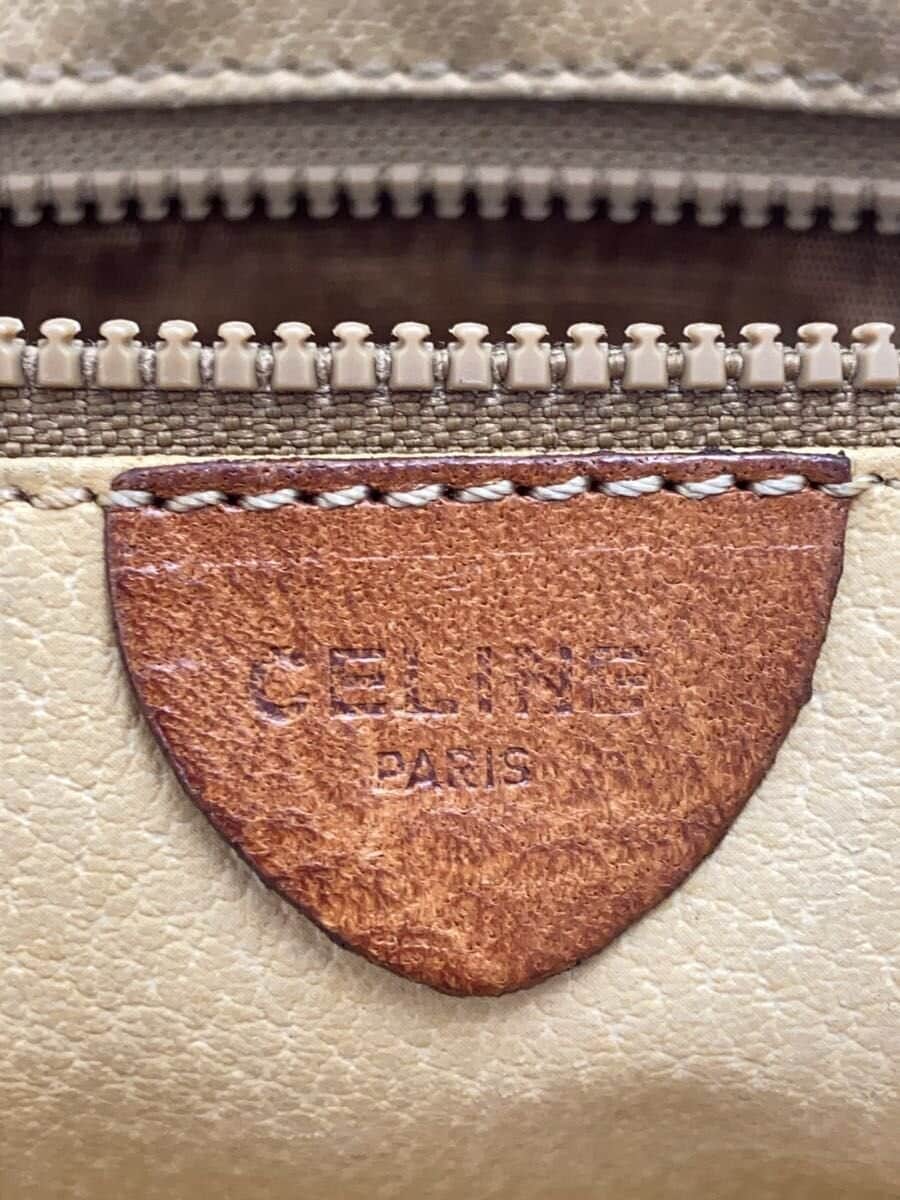 CELINE Wear ZIP Peeling Second Bag Leather BRW All Over Pattern M09 5