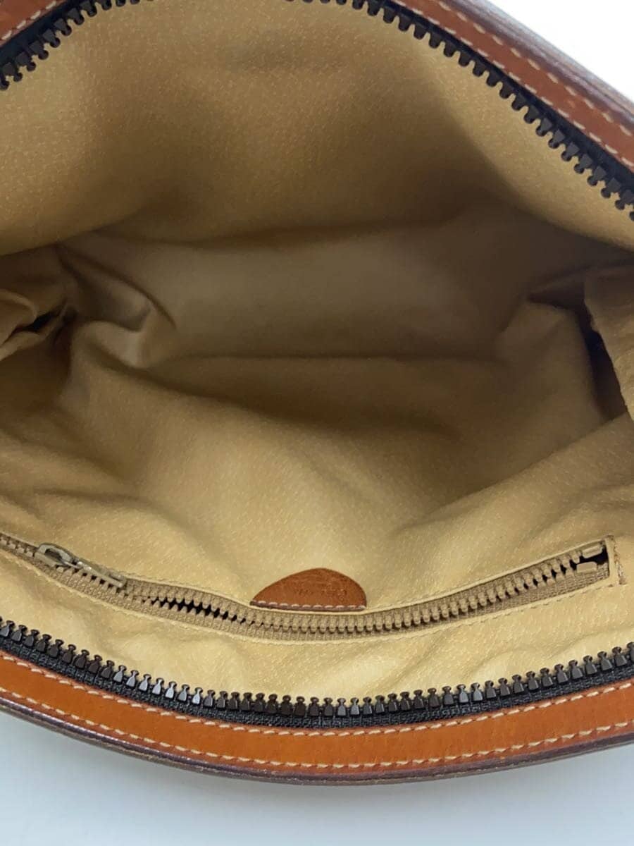 CELINE Wear ZIP Peeling Second Bag Leather BRW All Over Pattern M09 6