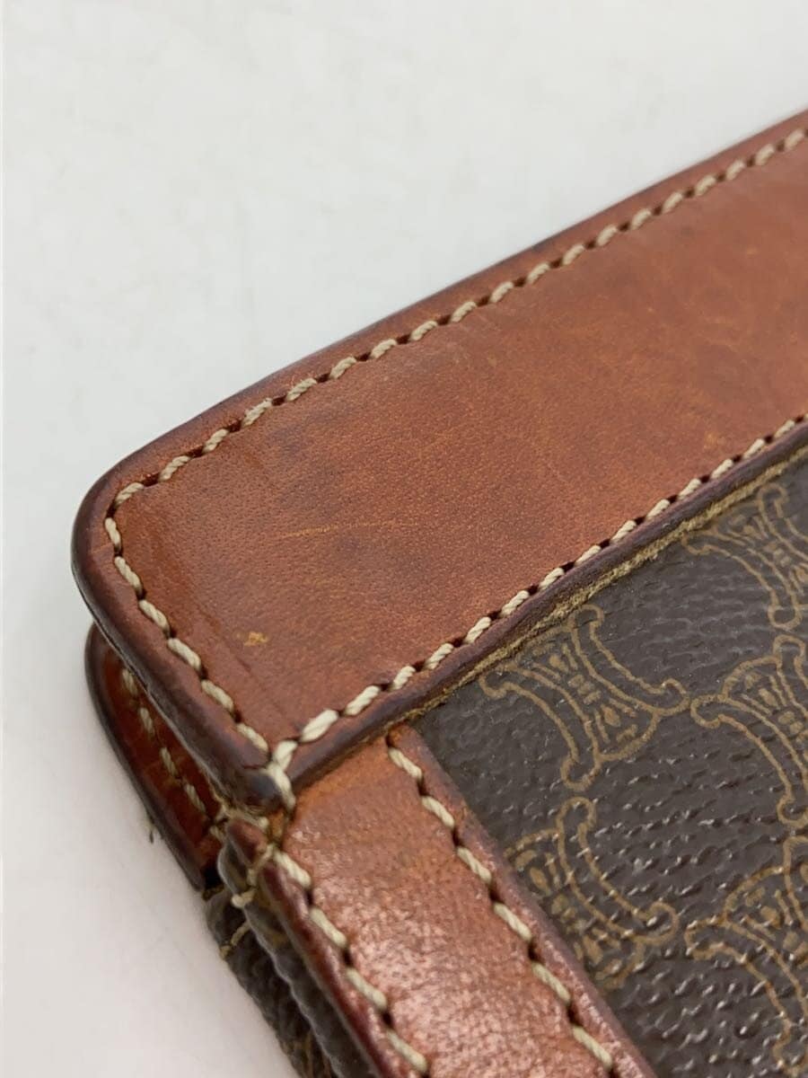 CELINE Wear ZIP Peeling Second Bag Leather BRW All Over Pattern M09 8