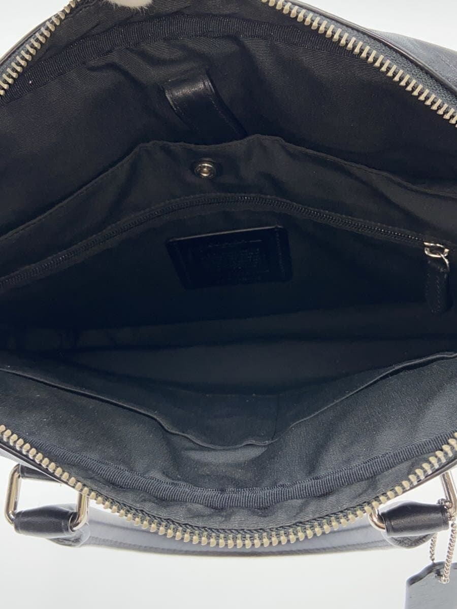 COACH: Shows general wear and stains Briefcase_Signature Leather Gray F54803 6