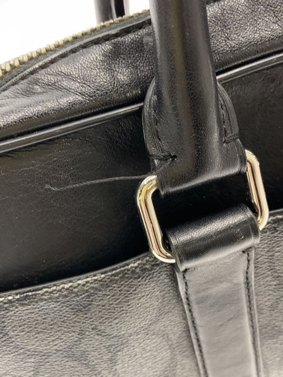 COACH: Shows general wear and stains Briefcase_Signature Leather Gray F54803 7