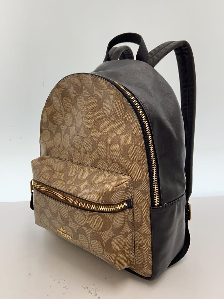 COACH Medium Charlie Backpack_Signature Leather BRW All Over Pattern 2