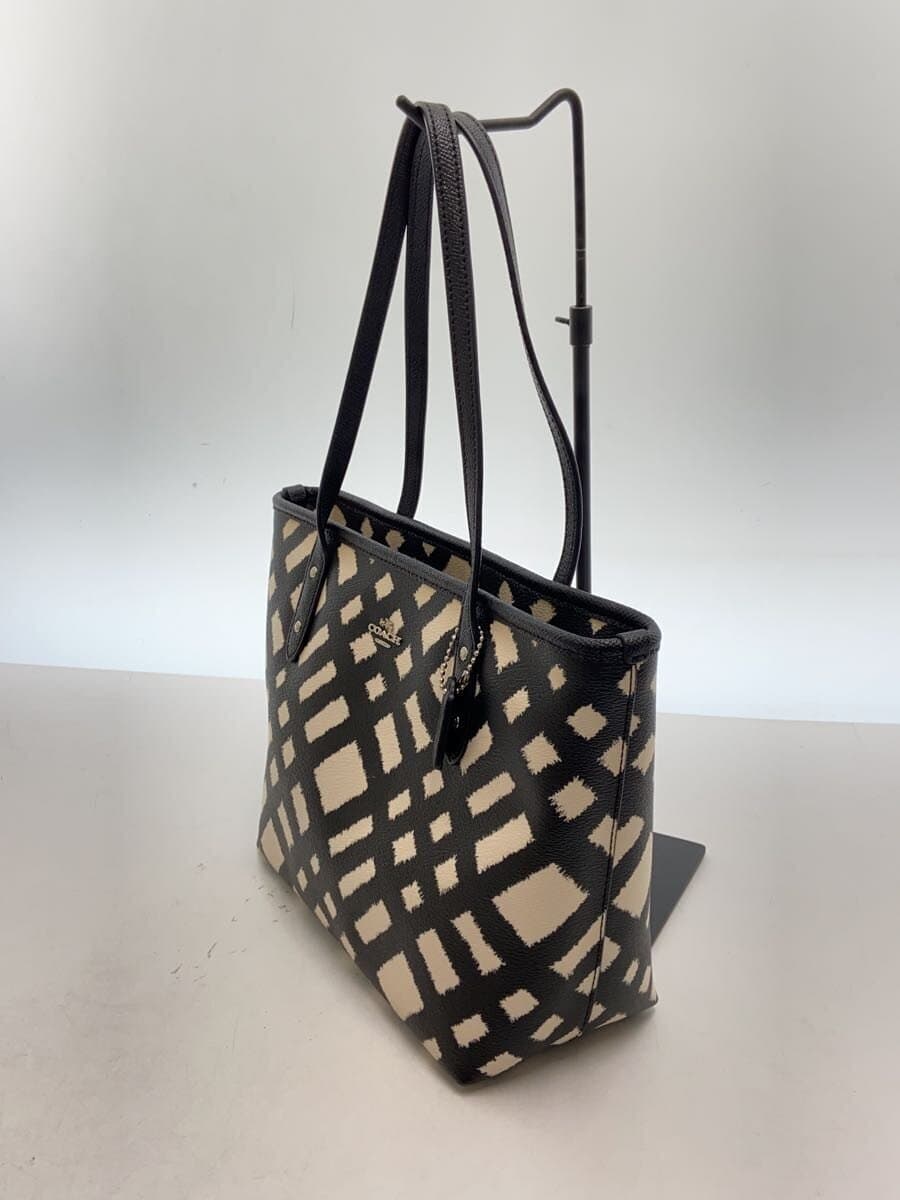 COACH Wild Plaid Handbag Leather F22246 2