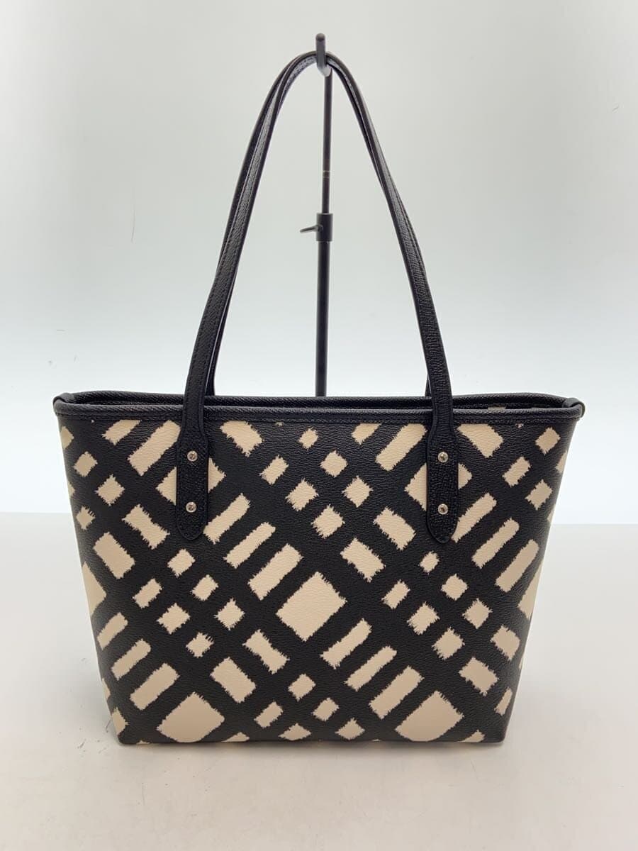 COACH Wild Plaid Handbag Leather F22246 3