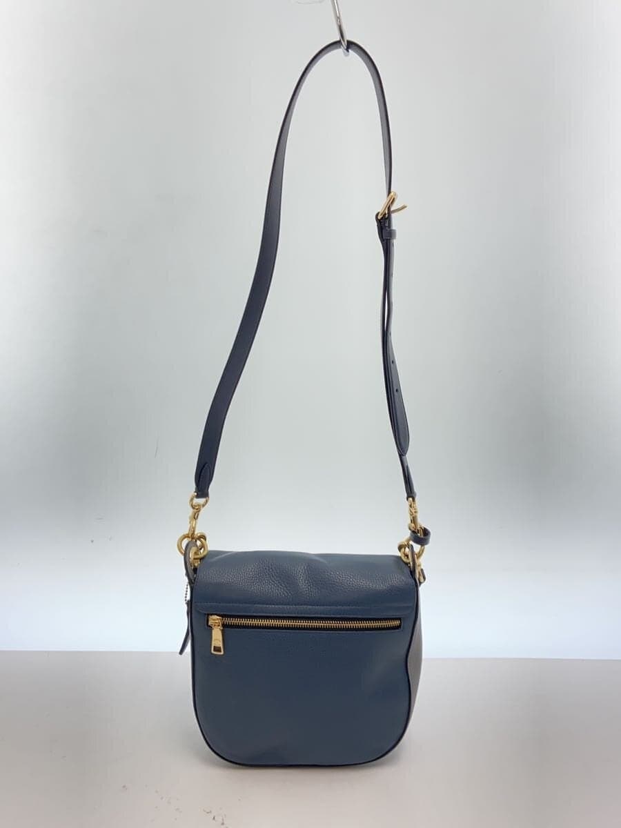 COACH slightly misshapen 2way handbag leather BLU C5688 3