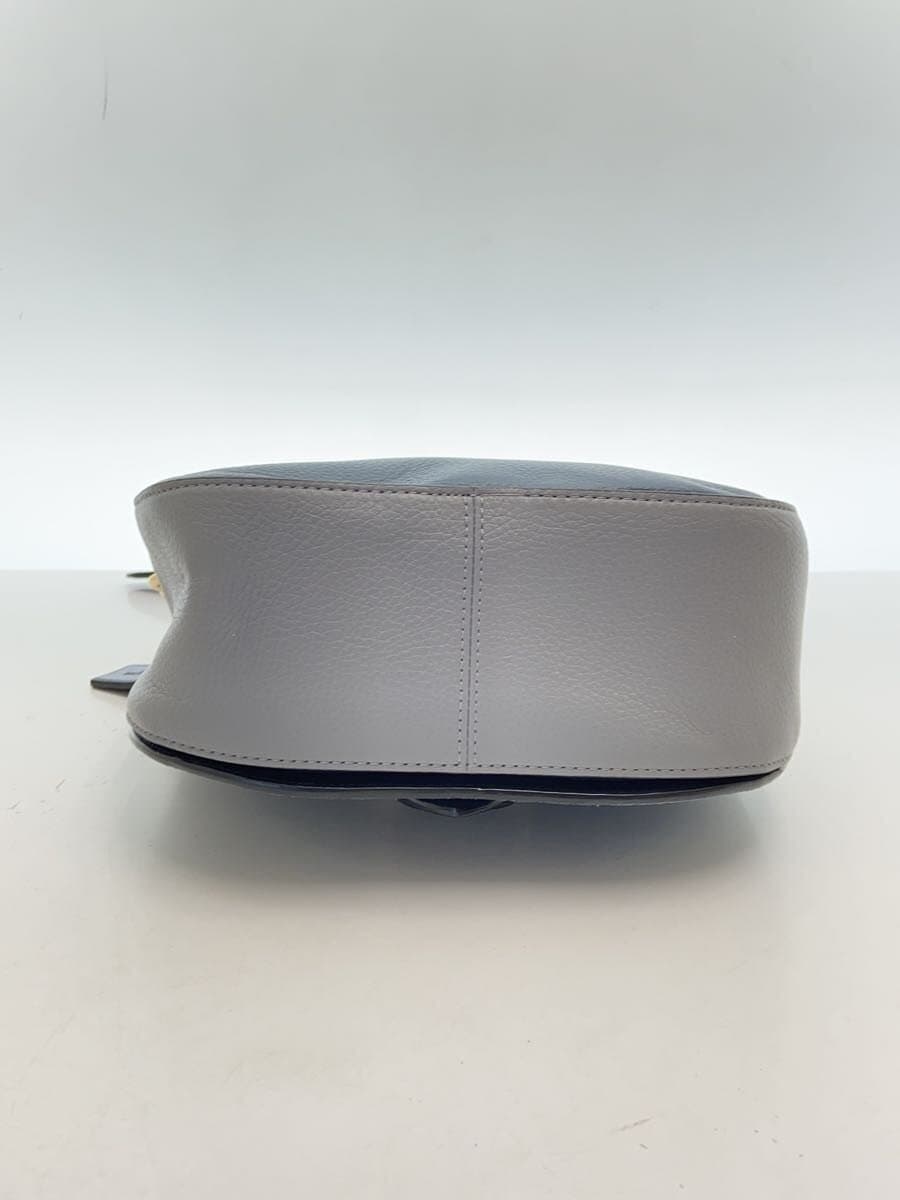 COACH slightly misshapen 2way handbag leather BLU C5688 4