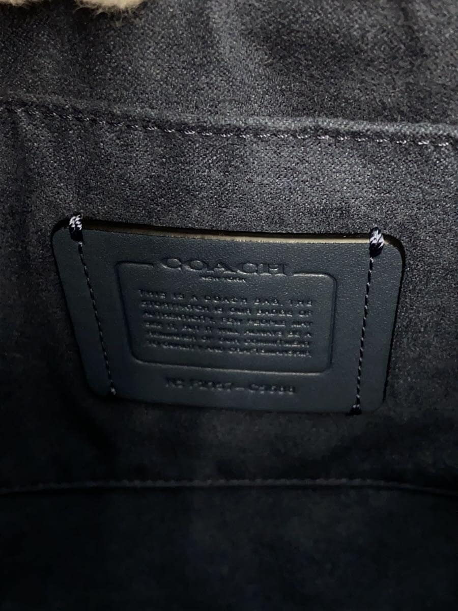 COACH slightly misshapen 2way handbag leather BLU C5688 5