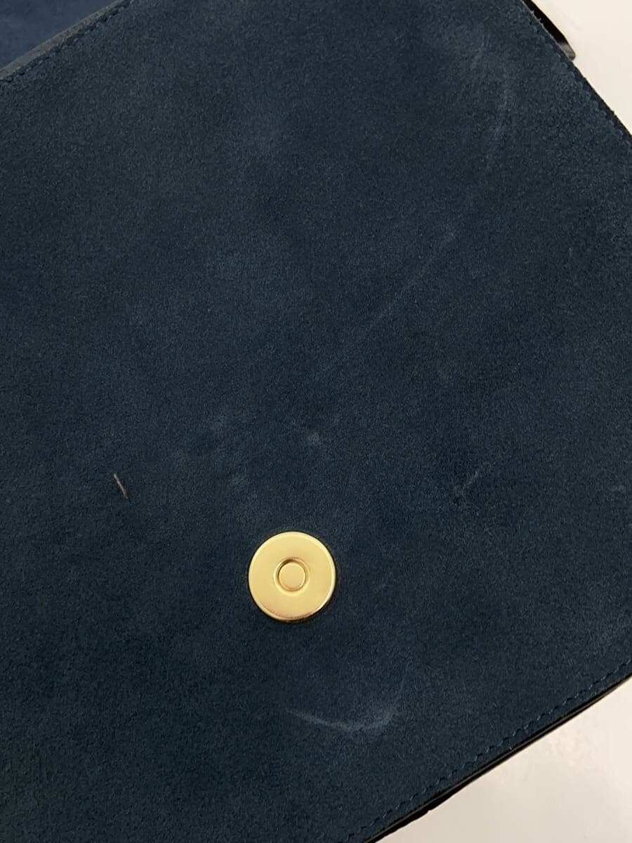 COACH slightly misshapen 2way handbag leather BLU C5688 7