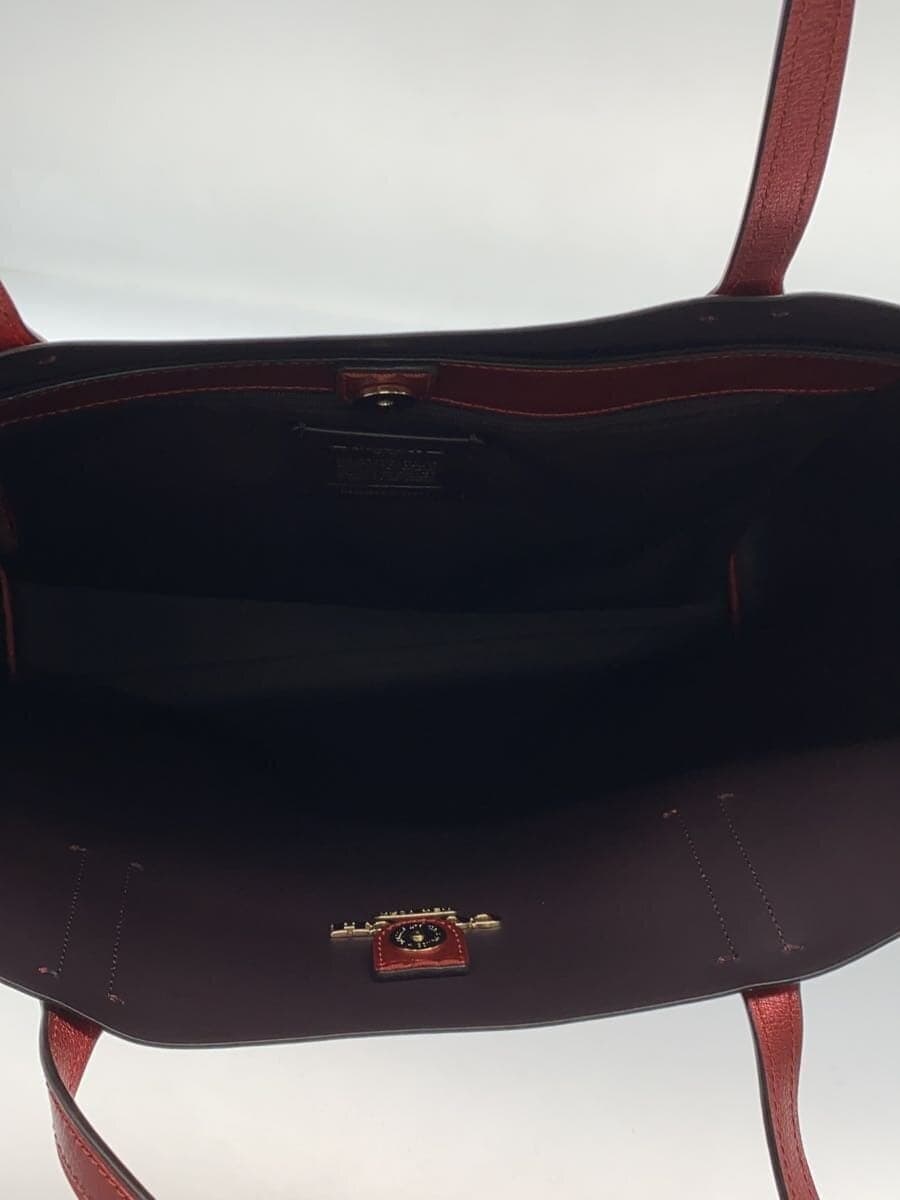COACH tote bag leather RED F37871 6