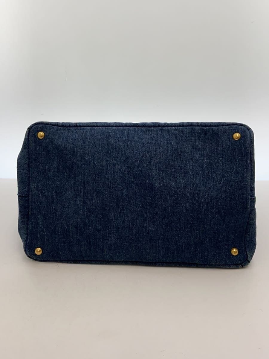 PRADA handle has stains shoulder strap missing Canapa tote bag denim IDG 4