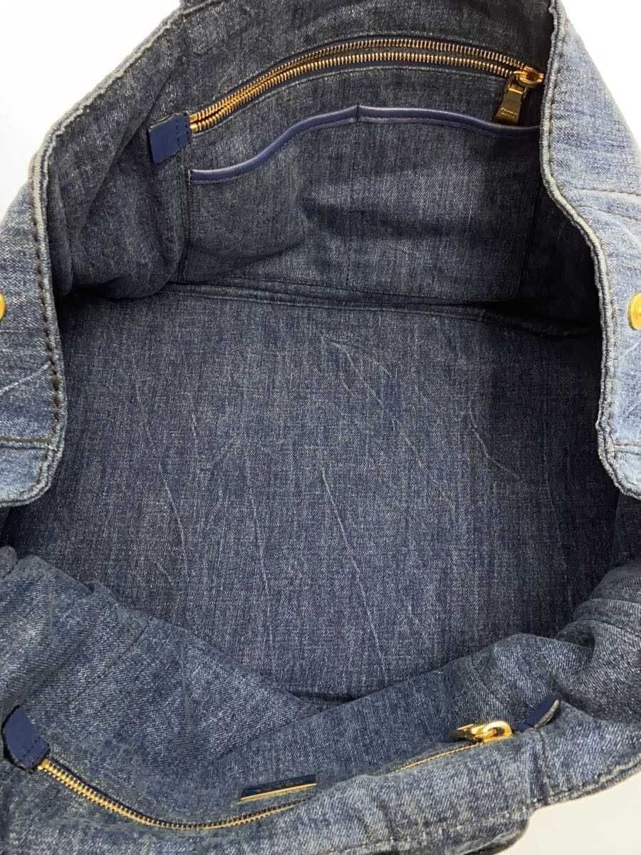 PRADA handle has stains shoulder strap missing Canapa tote bag denim IDG 6