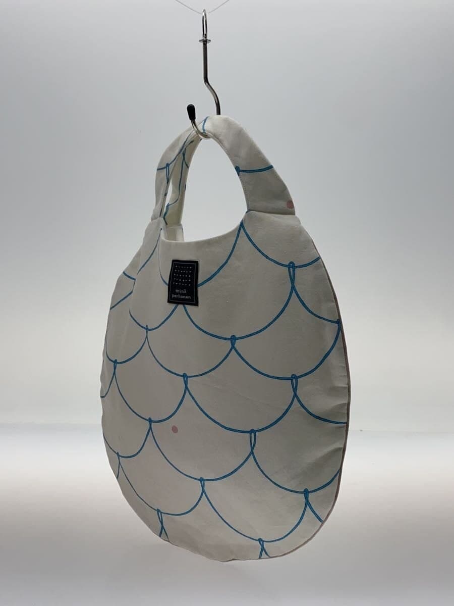 mina perhonenloysa Egg Bag Tote Bag Linen WHT Allover Pattern 2