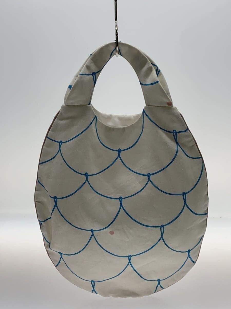 mina perhonenloysa Egg Bag Tote Bag Linen WHT Allover Pattern 3