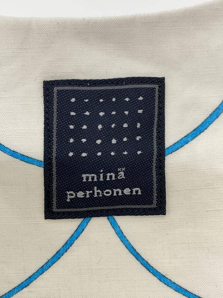 mina perhonenloysa Egg Bag Tote Bag Linen WHT Allover Pattern 5