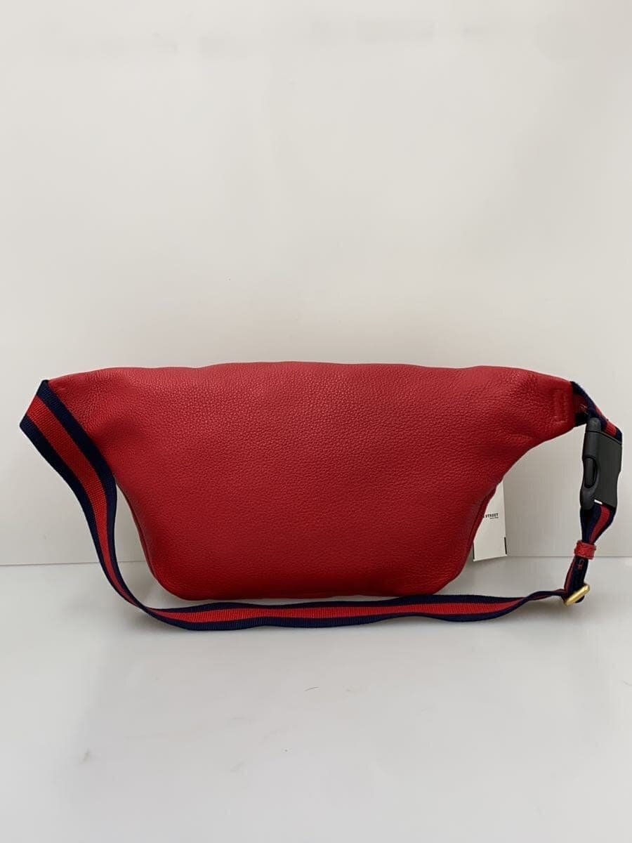 GUCCI Waist Bag Leather RED 493869 3