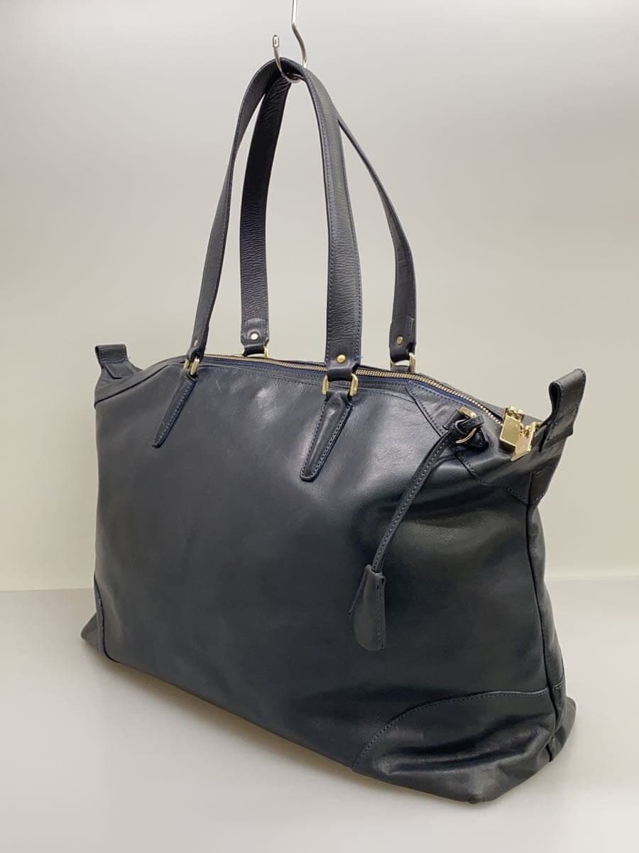 aniary2-Way Tote Bag Leather NVY Small With Scratches 2