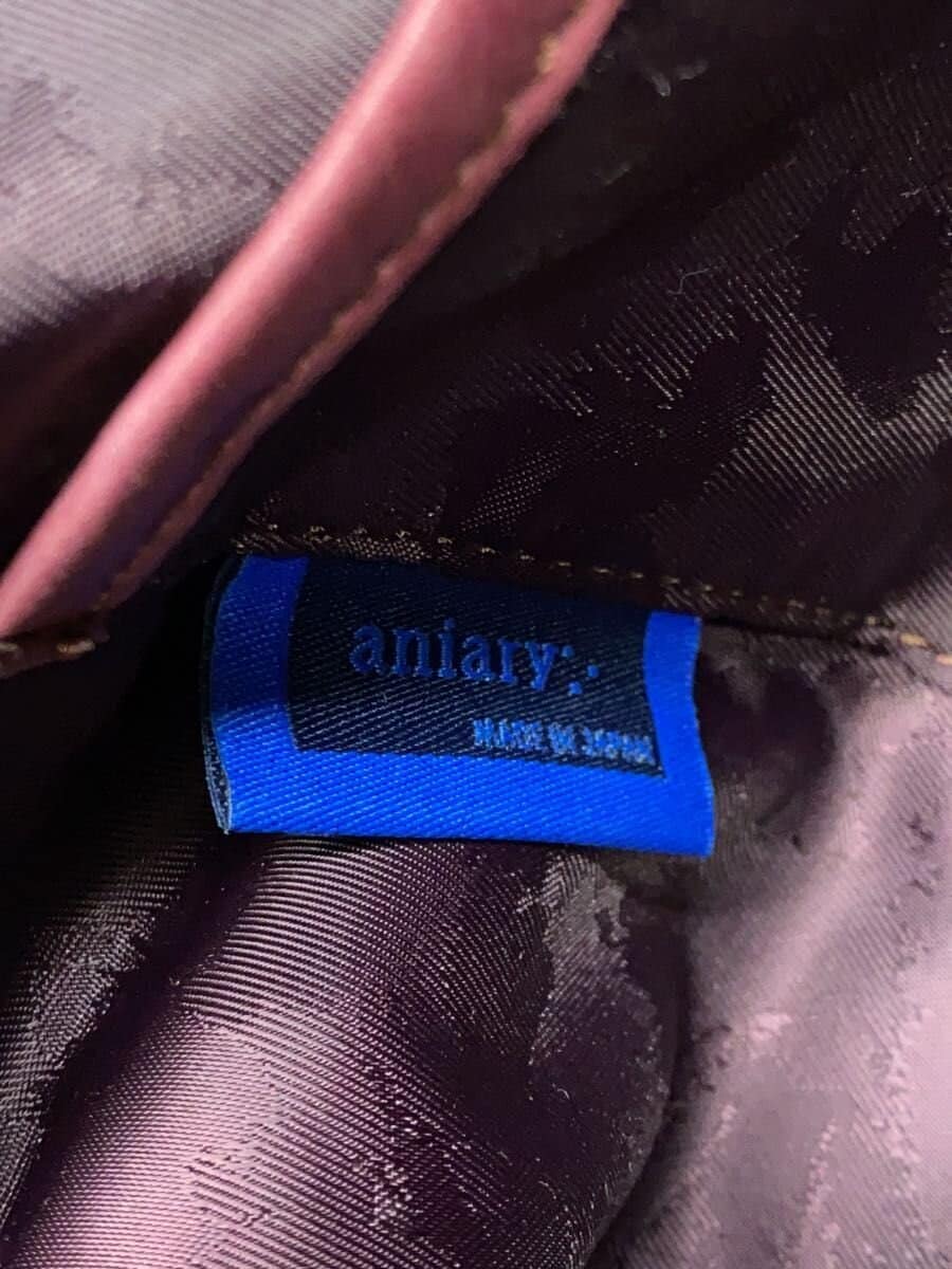 aniary2-Way Tote Bag Leather NVY Small With Scratches 5