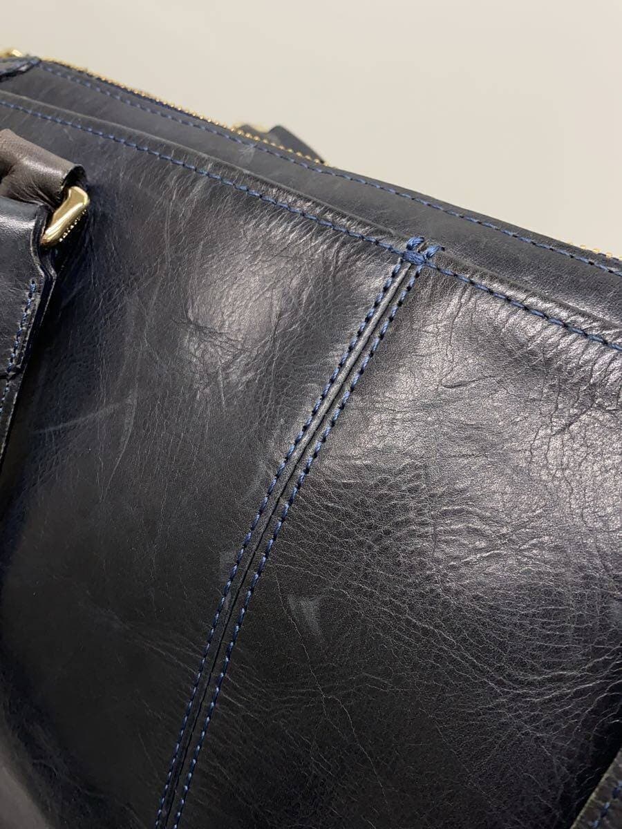 aniary2-Way Tote Bag Leather NVY Small With Scratches 8