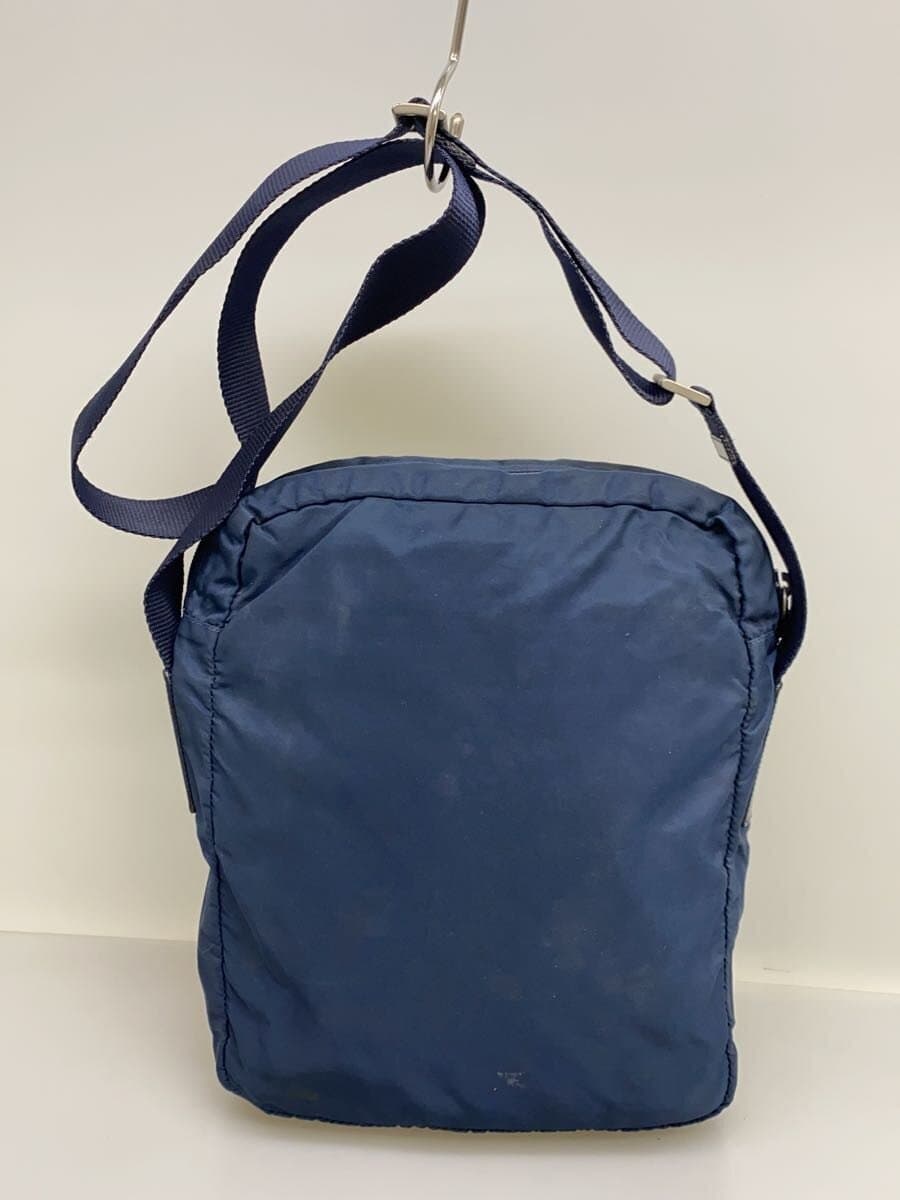 PRADA Triangle Logo Shoulder Bag Nylon NVY 3