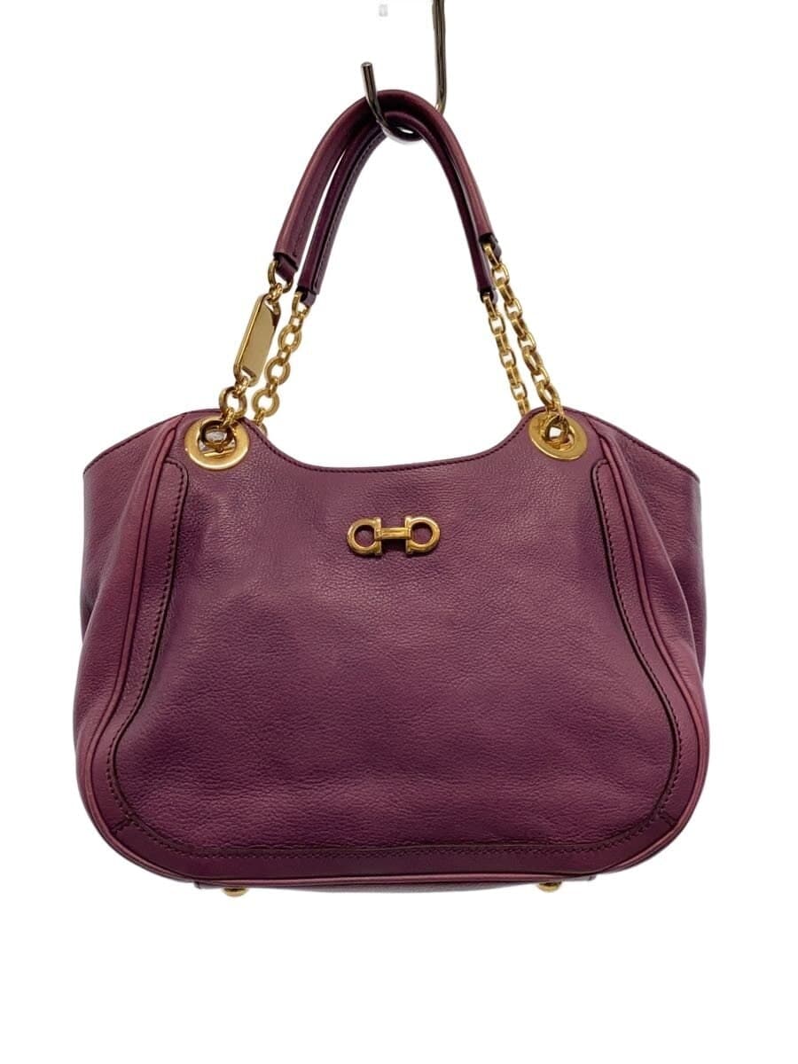 Salvatore Ferragamo Gancini Chain Handbag Leather PUP AU-21 B992