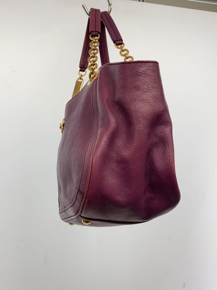 Salvatore Ferragamo Gancini Chain Handbag Leather PUP AU-21 B992 2