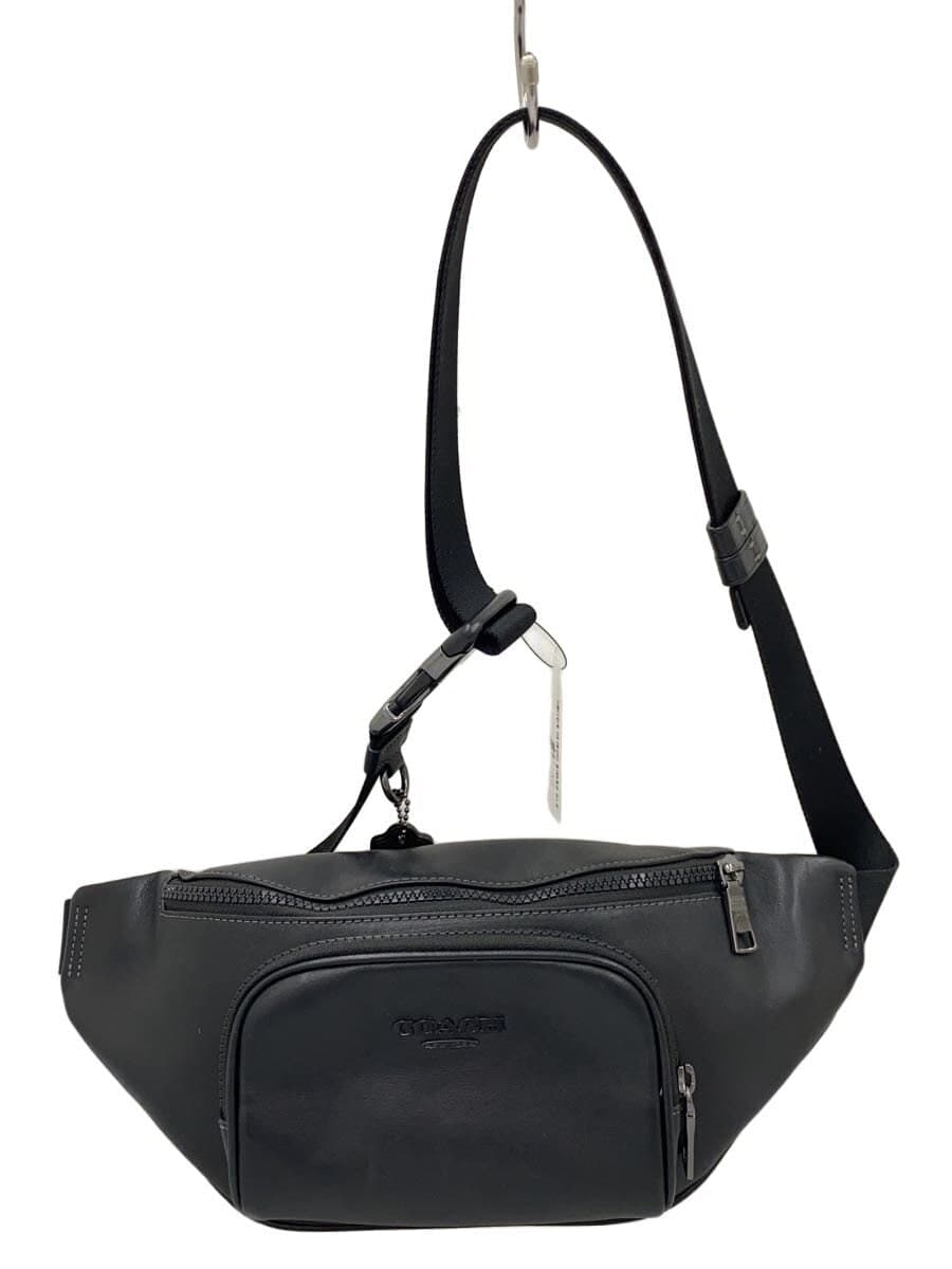 COACH Racer Small Belt Bag Shoulder Bag Leather Black CBF68