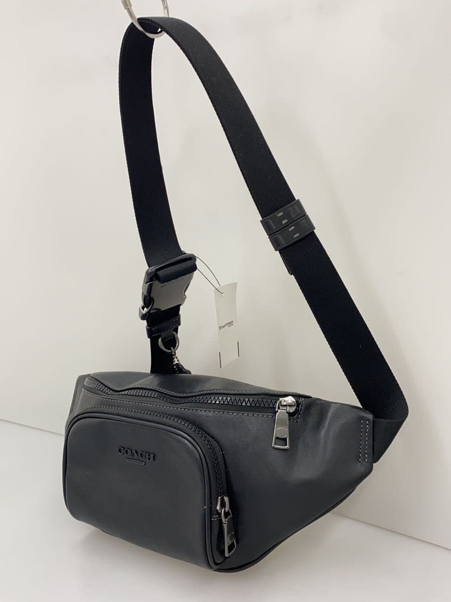 COACH Racer Small Belt Bag Shoulder Bag Leather Black CBF68 2
