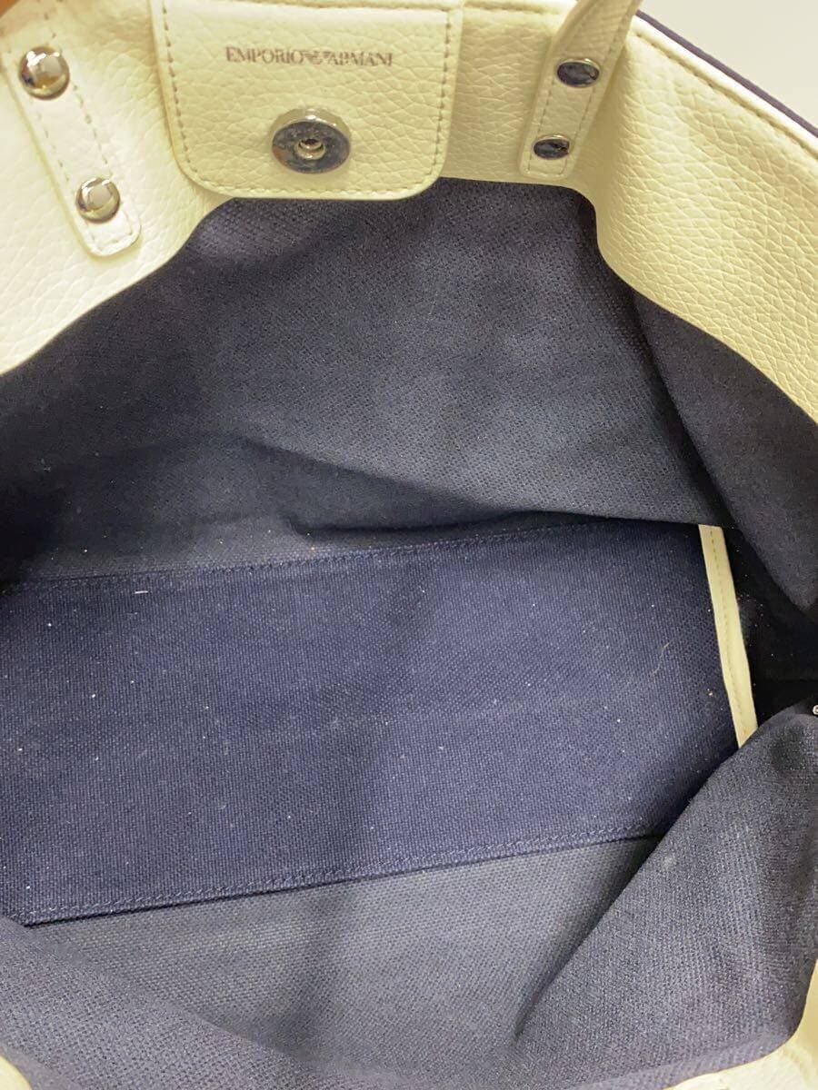 EMPORIO ARMANI Canvas Tote Bag Canvas NVY 6