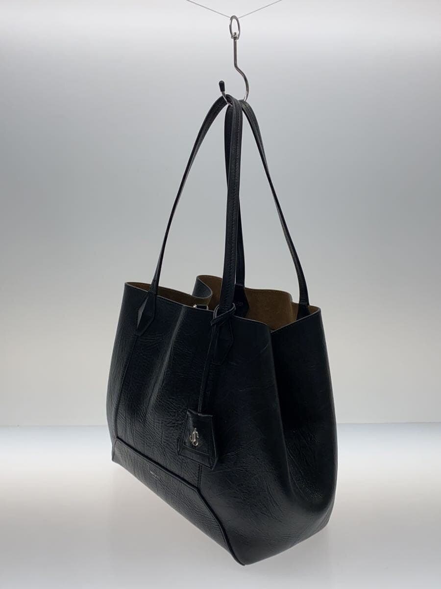 JIMMY CHOO Diamond Tote Medium Leather Black 2