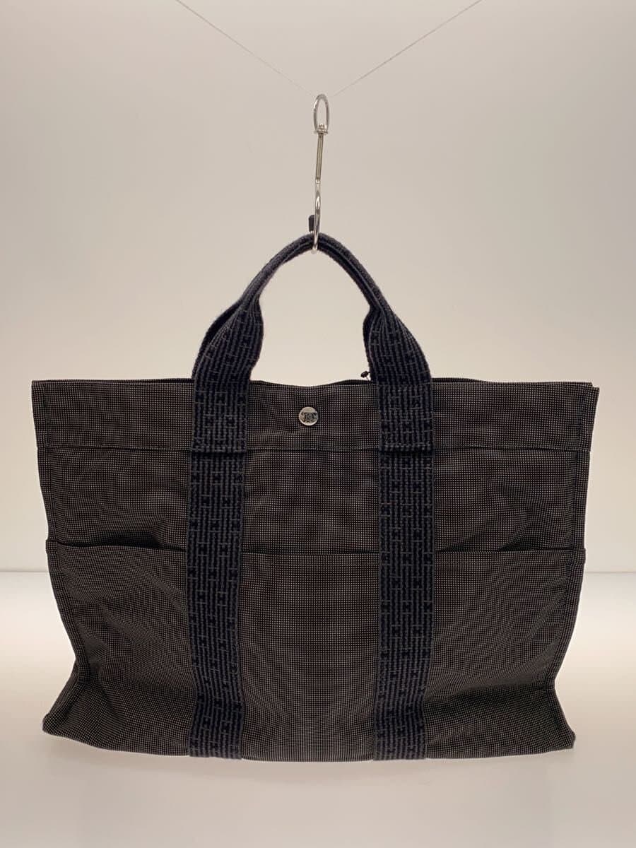 HERMES Aile Line Tote MM Tote Bag Canvas GRY 3
