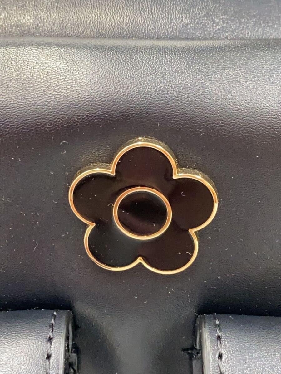 MARY QUANT Flap Pocket Daisy 2-way Tote Handbag -- BLK 5