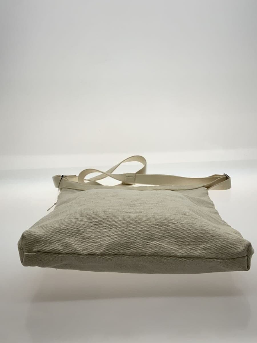 SLOW&CO Shoulder Bag Cotton WHT Overall With Stain 4