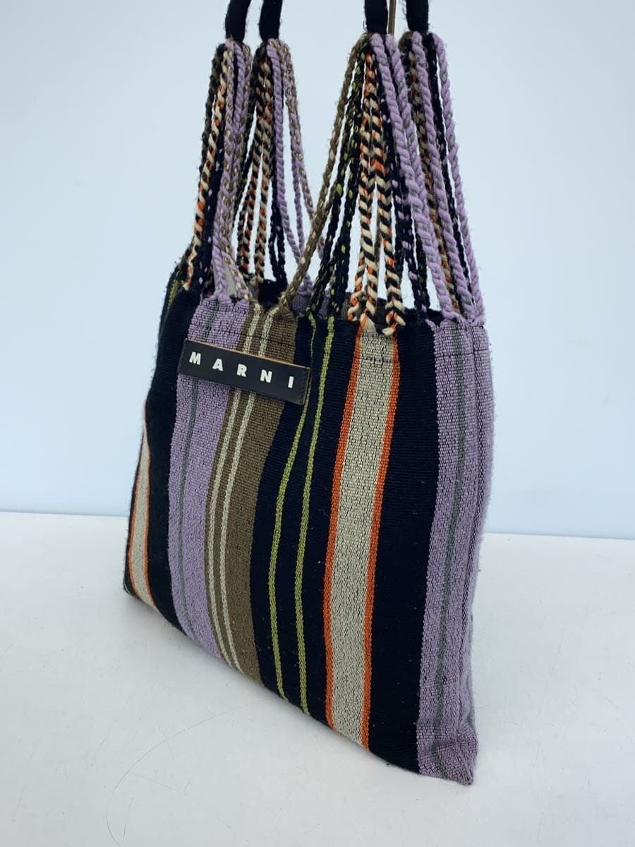 MARNI Tote Bag BLK Stripe 2