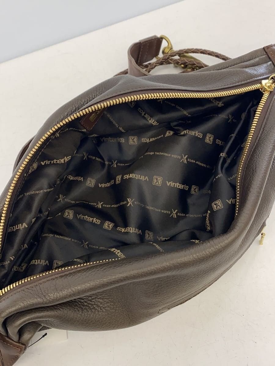 Vinterks Shoulder Bag Leather BRW Solid 6