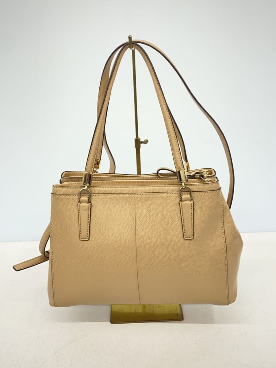 COACH Shoulder Bag - All Leather Leather BEG F34673 3