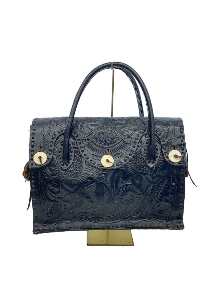 Carving Tribes Tote Bag Leather BLK