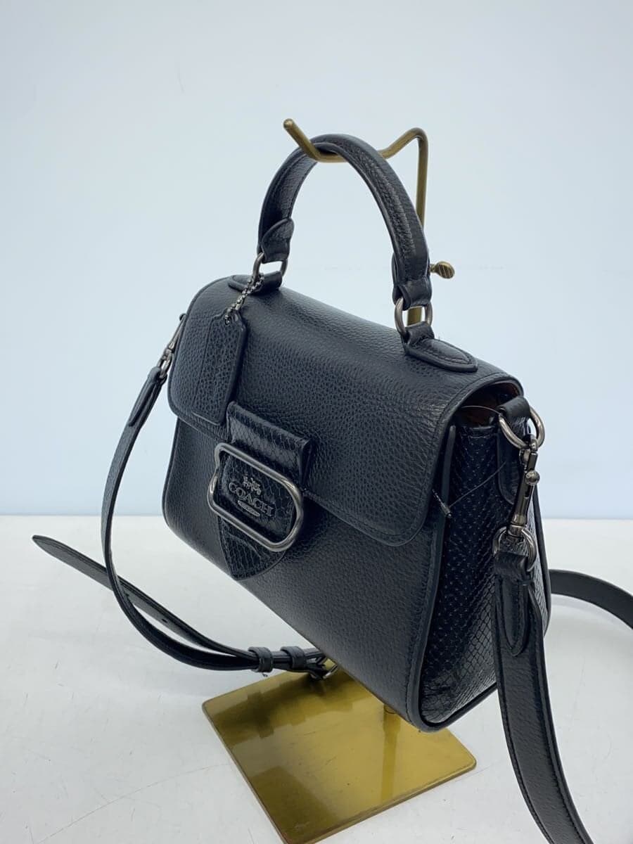 COACH Shoulder Bag Leather Black Solid CF321 2