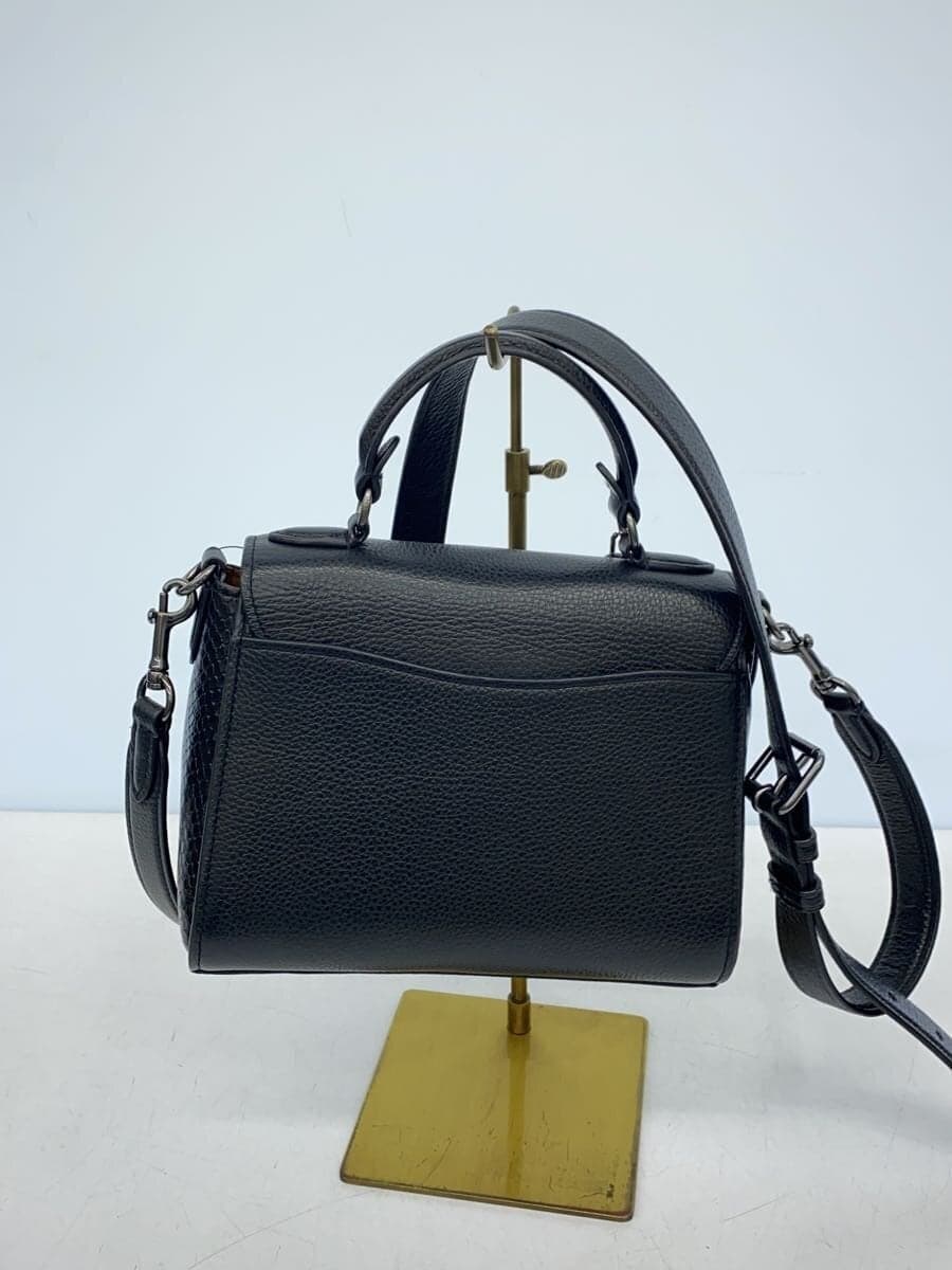 COACH Shoulder Bag Leather Black Solid CF321 3