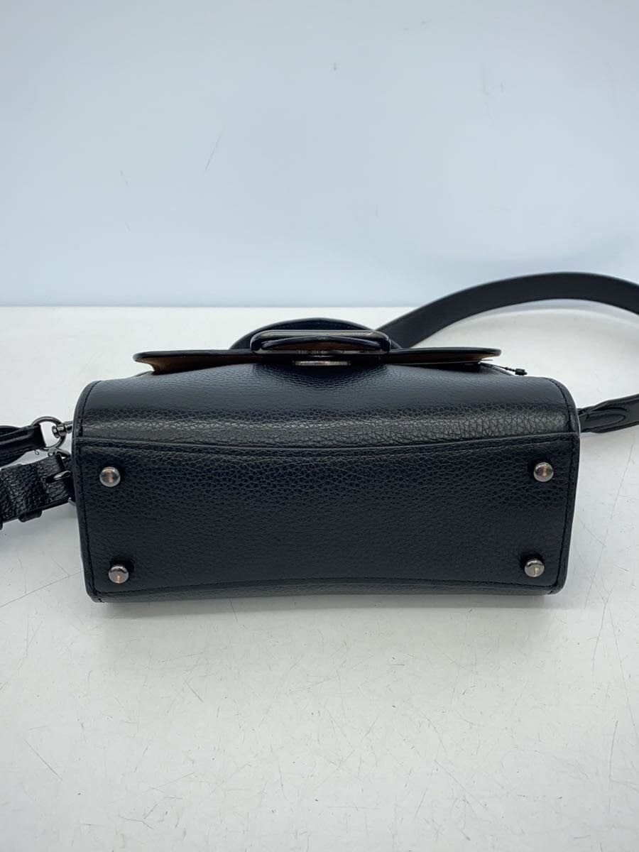 COACH Shoulder Bag Leather Black Solid CF321 4
