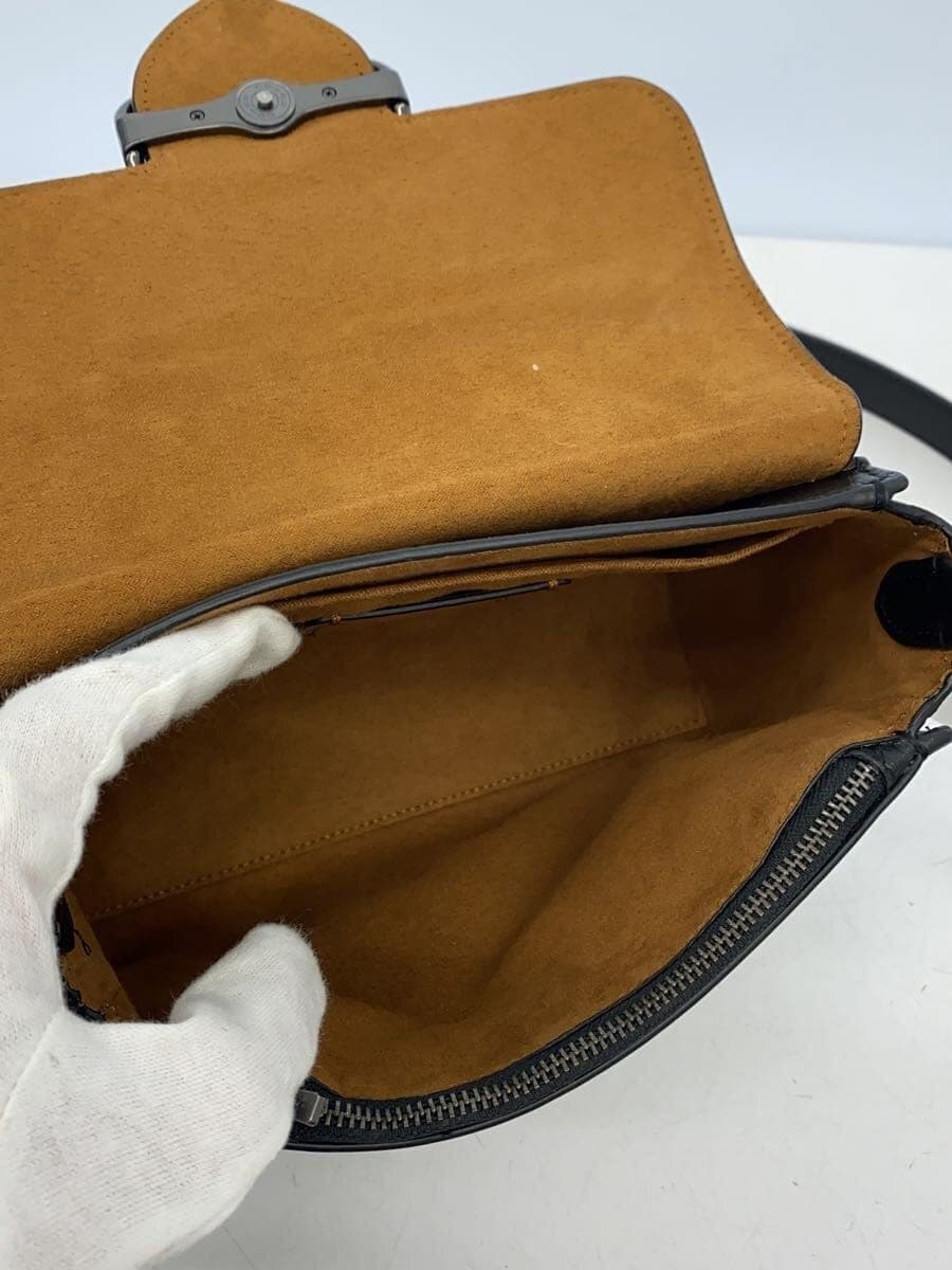 COACH Shoulder Bag Leather Black Solid CF321 6