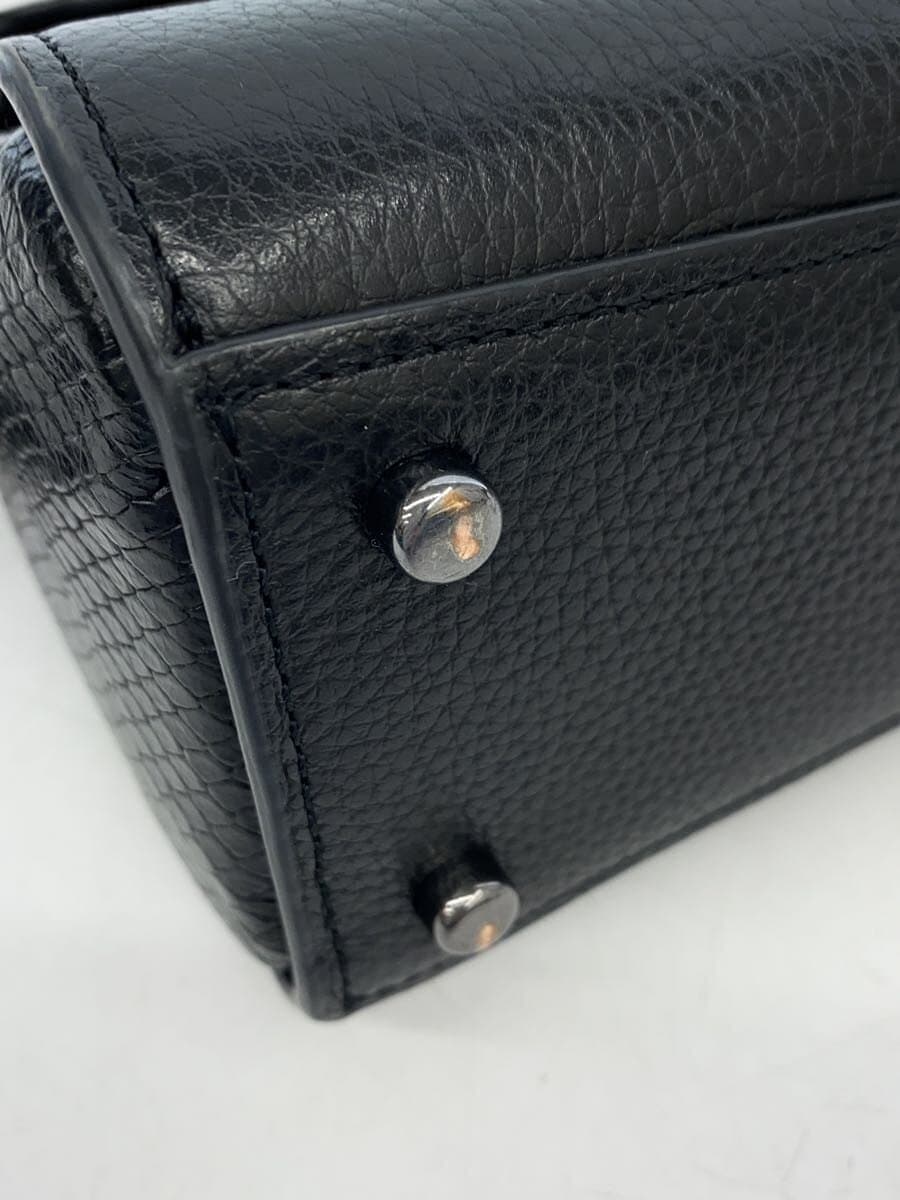 COACH Shoulder Bag Leather Black Solid CF321 7