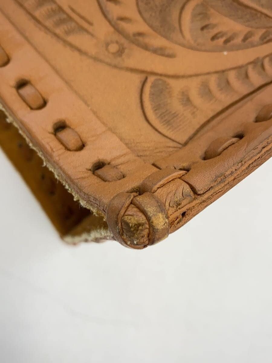 Carving Tribes Tote Bag Leather BRW All-over Pattern 7